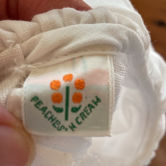 Peaches & Cream 2pc Vintage Baby Dress white washable size 18-24months EUC - Picture 5 of 13